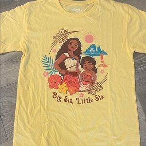 Disney Moana Yellow T-Shirt - Big Sis, Little Sis